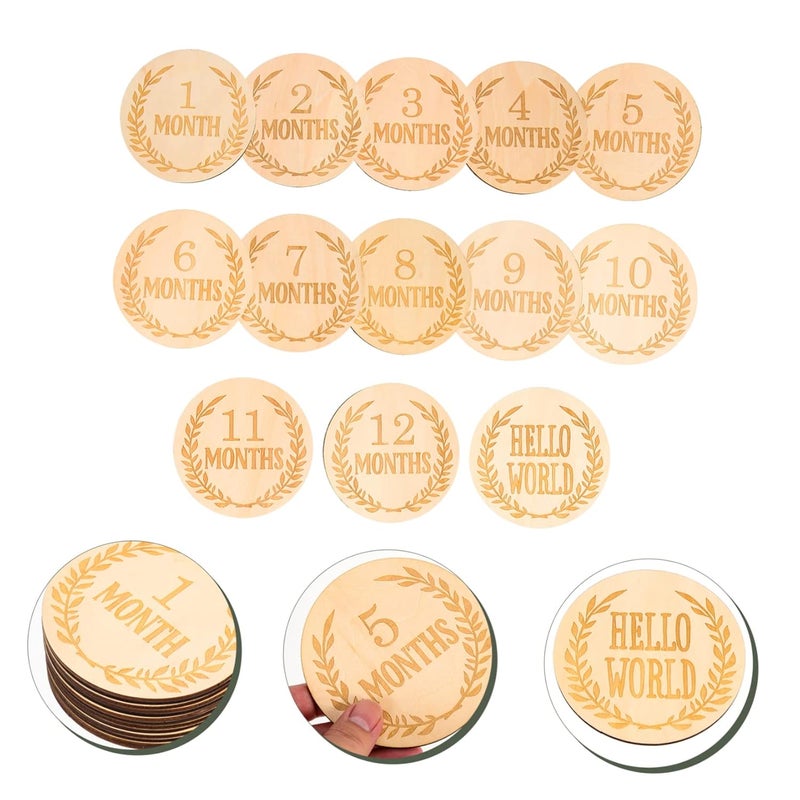 UPKOCH 13Pcs Baby Milestone Cards For Newborn Monthly Photo Props Unique Designs - Image 4